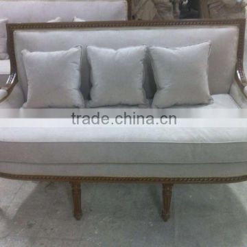 White linen sofa