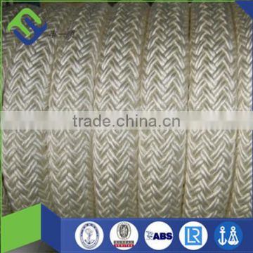 128mm 24 strands double braided polyester rope/splice eyes polyester rope