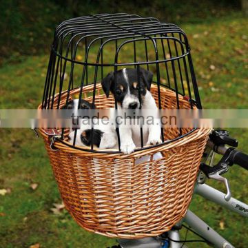 2014 Hot High Quality cheap wicker/willow dog bike basket