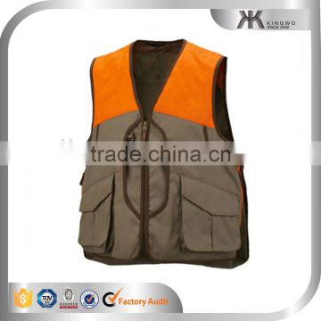 Winter new trend 100%poly multi-pocket plus size man vest