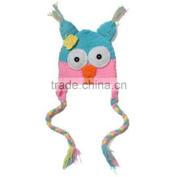 new arrival baby warm hat baby owl hat