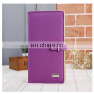 factory wholesale customized PU leather snap fastener notebook printing with pen and YO binding