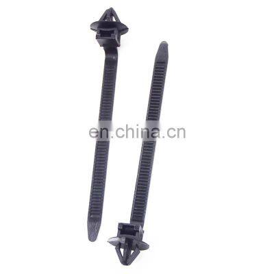 92x5mm 100Pcs Car Cable Fastening Ties Zip Nylon Black Car Auto Cable Strap Push Mount Wire Tie Retainer Clips