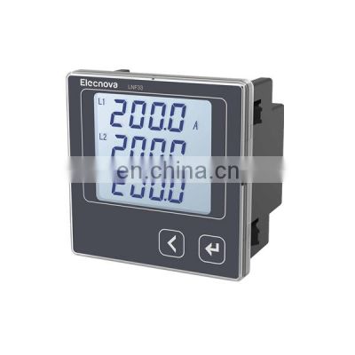 LNF33 LCD display panel mount RS485 3 phase current meter
