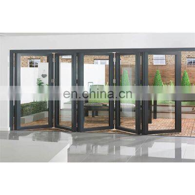 Customized double glazing aluminum accordion bi folding doors price