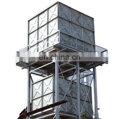 Galvanized Overhead Steel Structure Water Tank galvanized square steel fire water tank