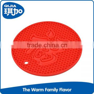 Chinese style tableware pads practical heat resistant silicone mat