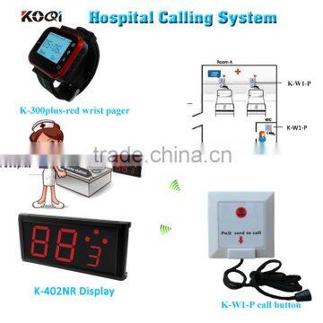 KOQI Service Push Calling Button Wireless Calling System K-402NR+K-300plus-red+K-W1-P