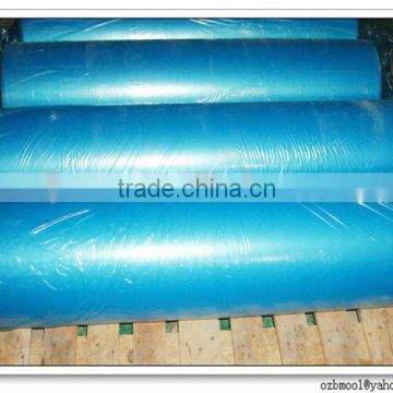 Clear blue plastic sheet rolls, blue PE film