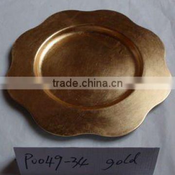 Gold charger plate