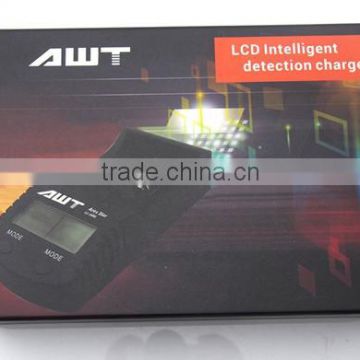 Newest AWT intelligent voltage monitoring Battery Charger Li-ion /Ni-MH multifunction impedance testing 18650 battery charger