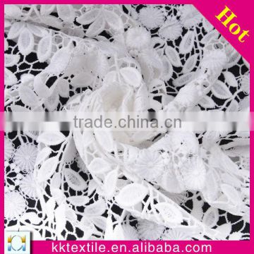 New fashion cotton mesh fabric with water soluble lace