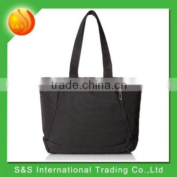 Durable Polyester Reusable Shopping Bag Tote Bag Black