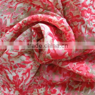 dress with 100% polyester printed chiffon fabric