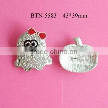 Hot selling factory price ghost rhinestone button in stock (btn-5583)