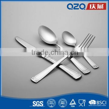 Alibaba hot selling geometric lines fork knife stainless steel spoon rest