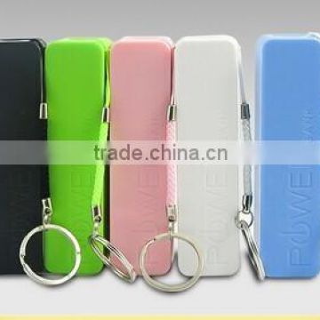 2014 Best selling Key chain Real 2600mah power bank charger, external battery