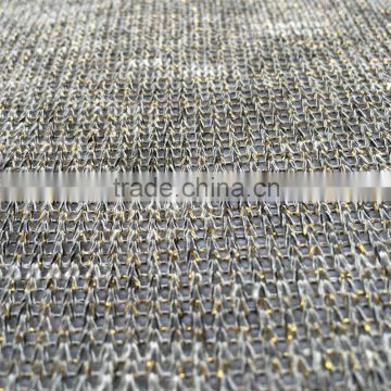 rayon polyester spandex metallic knit fabric, golden yarn dyed knit sweater fabric for clothes