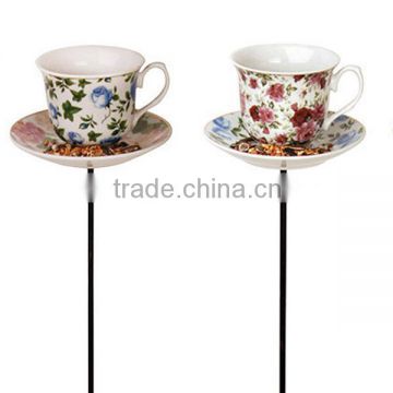 Esschert Design teapot ceramic outdoor Automatic Bird Feeder