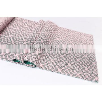 "X" shiny polyester spandex composition of lurex yarn knitted jacquard fabric