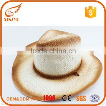 2016 wholesale fashion raffia folding straw cowboy hat for sale