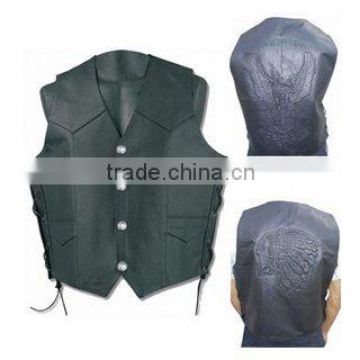 DL-1575 Leather Vest in Cowhide Leather