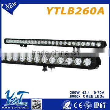 new advanced straight 260w ip67 led offroad light bar