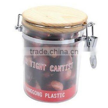kitchen round plastic airtight canisters