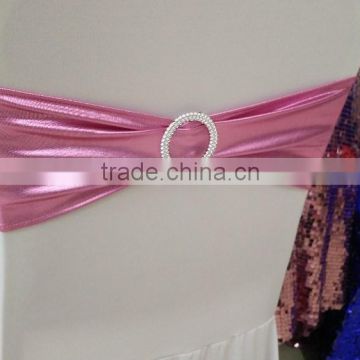 wedding pink metallic Chair sash