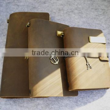 2015 new genunine leather handmade leather notebook