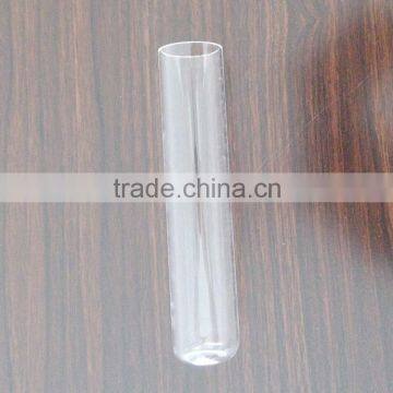 Flate bottom,one end closed transparent quartz tube