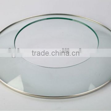 C type glass lid with big center hole