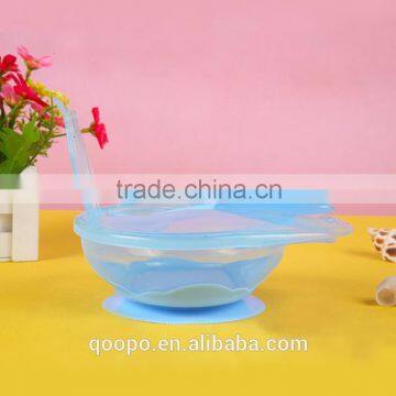 Tpr Suction Baby Bowl Spoon Fork Custom Plastic Bowl With Handle
