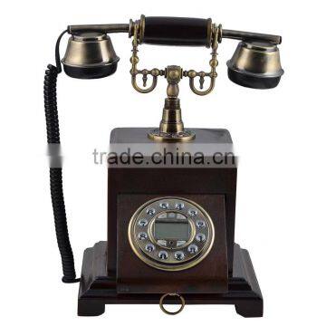 Wooden Decorations corded telephone vintage home decor