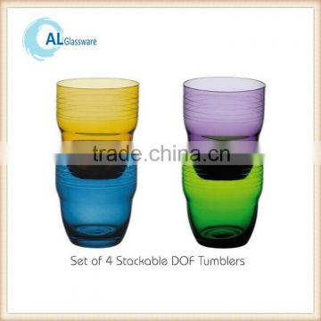 etched colored stemless wine glass tumbler, drinking glass cover