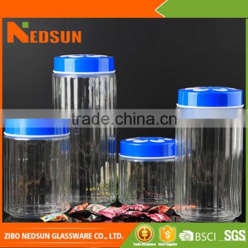 Large glass candy jar with high quality