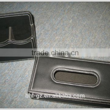 Black leather & rectangle tissue box manufacturer from China