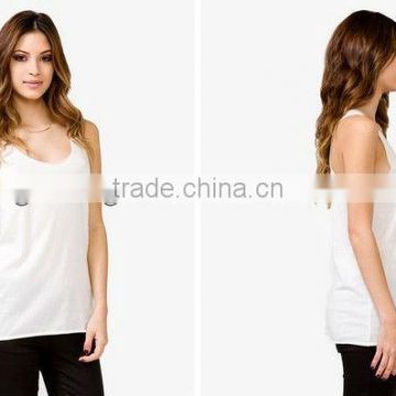 2013 new fashion wholesale women blank loose tank tops