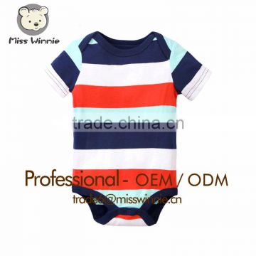 2016 Custom Baby Wear stripe Color Baby Romper