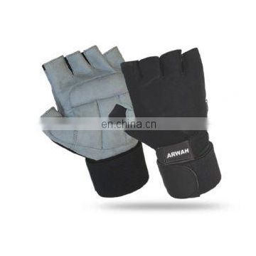 Gray And Black Color Weightlifting Gloves