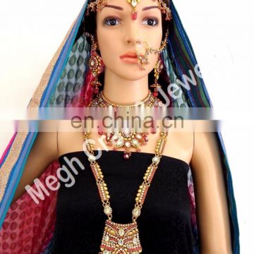 Exclusive Set of full Bridal Jewellery-Indian wedding wear Dulhan set-Bollywood fashion Designer Bridal Jewellery set