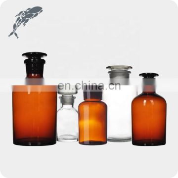 JOAN LAB promotion newest design wide mouth clear glass chemical reagent bottles