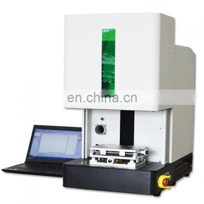 Enclosed model fiber 20w 30w 50w laser marking machine for deep engraving and thin metal cutting