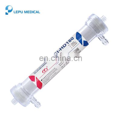 Hot Selling 1.8 High Dialysis With Pes Membrane Low Flux Hemodialysis Dialyzer Filter