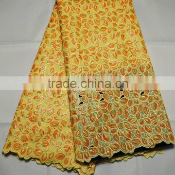 High quality last design Korea double organza embroidery lace fabric L398-3