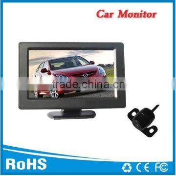 4.3 inch rear view monitor car audio system with reverse camera