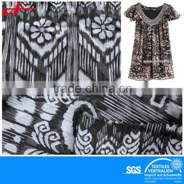Hotsale polyester chiffon crepe lurex fabric for lady's garment