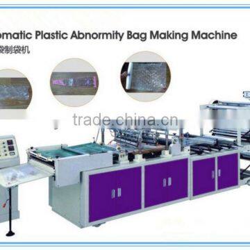 Abnormity plastic bag triangule bag making machine from XinKe machine(XKYX-1050)