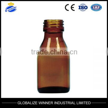 60ml inclined shoulder medicinal glass bottle amber glass bottle