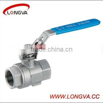 Stainless steel female thread 2-pc ball valve with lock